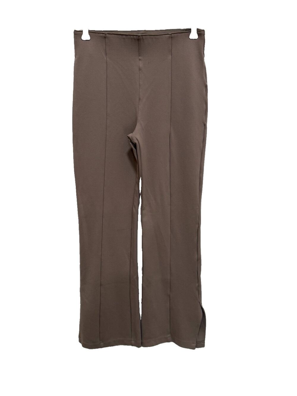 Abercrombie & Fitch Ponte Knit Bootcut Pants Women’s Medium Brown Side Slit Hem